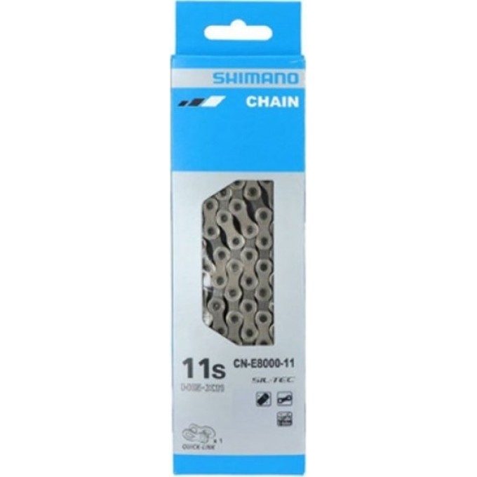 Цепь SHIMANO E8000, 11 скоростей, 138 звеньев, с замком цепи ICNE800011138Q